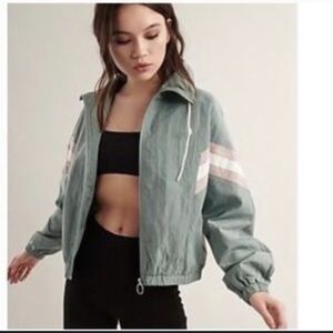 Garage green windbreaker jacket
